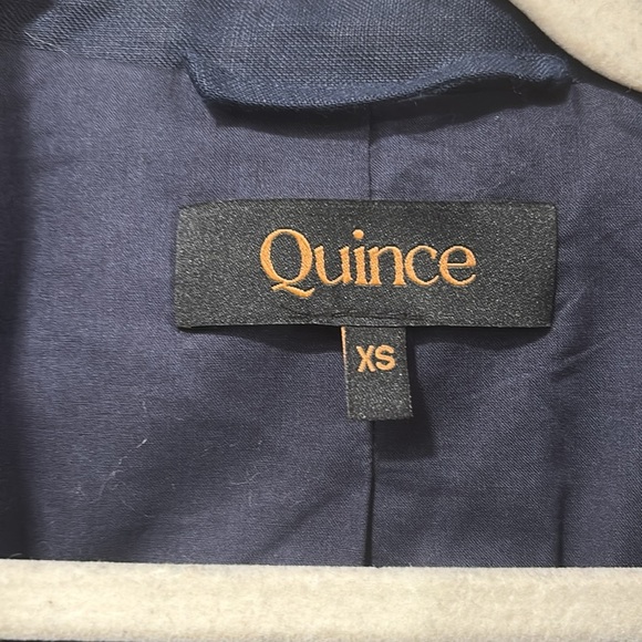 Quince Navy 100% European Linen Structured Blazer size XS - Picture 5 of 11